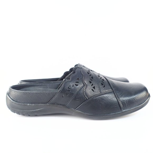 Easy Street Perforated Women Mules Black 10M- 0147 - Picture 4 of 15